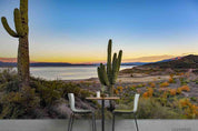 3D Desert Lakes Cactus Blue Sky  Setting Sun Wall Mural Wallpaper SWW1879- Jess Art Decoration