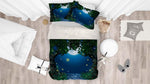 3D Forest Firefly Moon Scenery Quilt Cover Set Bedding Set Pillowcases 12- Jess Art Decoration