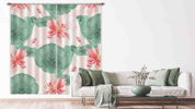 3D Pink Lotus Floral Lotus Pond Curtains and Drapes LQH 145- Jess Art Decoration