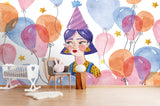 3D Balloon Beauty Girl Wall Mural Wallpaper 91- Jess Art Decoration