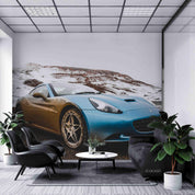 3D Snow Mountain Sports Car Wall Mural Wallpaper LQH 10- Jess Art Decoration