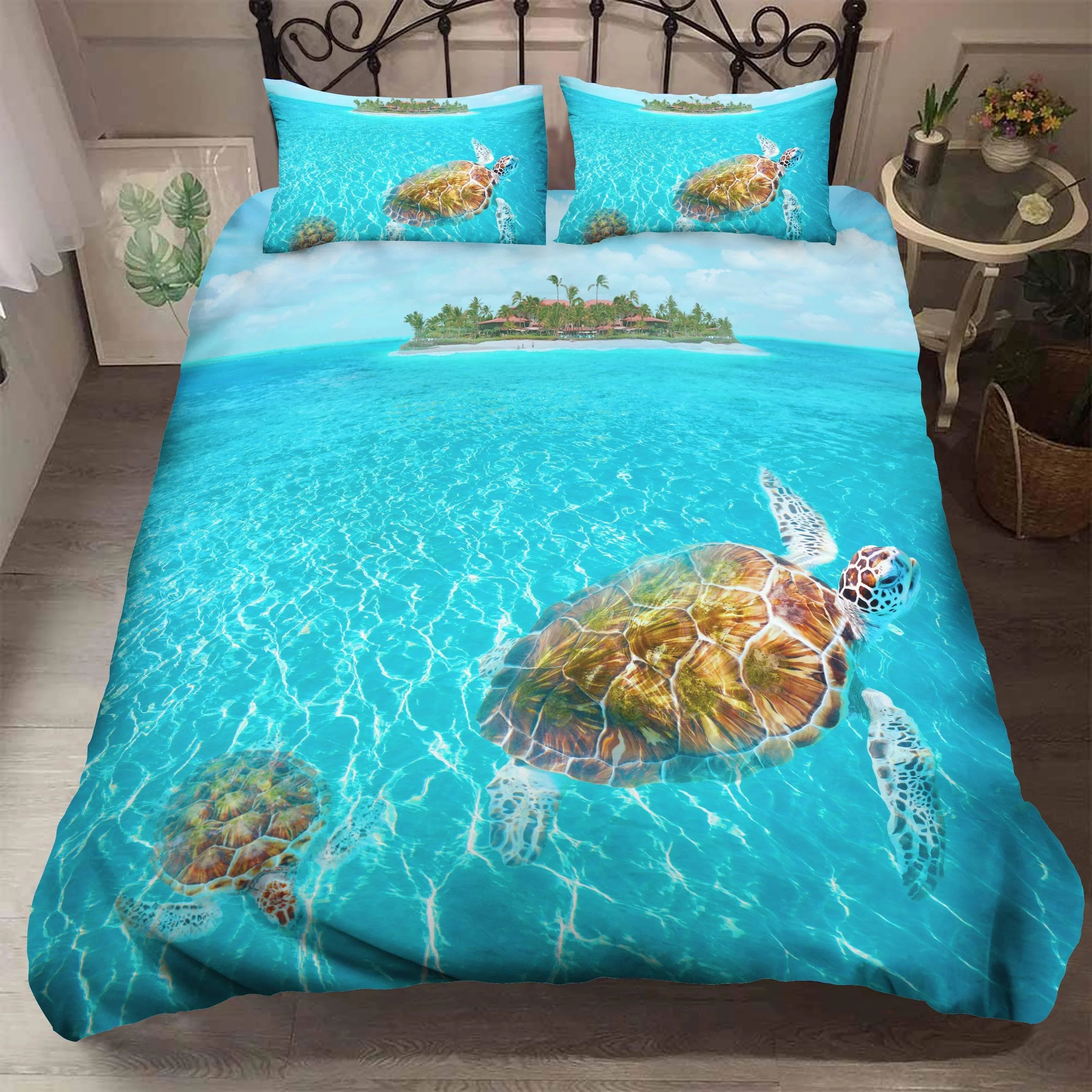 3D Sea Turtle Quilt Cover Set Bedding Set Pillowcases 51- Jess Art Decoration