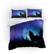 3D Moon Night Wolf Quilt Cover Set Bedding Set Pillowcases 17- Jess Art Decoration