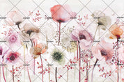 3D Watercolor Floral Wall Mural Wallpaper SF58- Jess Art Decoration