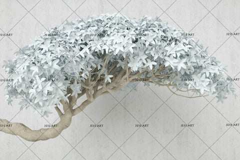 3D Abstract Paper Tree Wall Mural Wallpaper 19 | Jessartdecoration