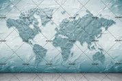 3D Green World Map Wall Mural Wallpaper SF64- Jess Art Decoration