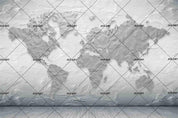 3D Gray World Map Wall Mural Wallpaper SF30- Jess Art Decoration