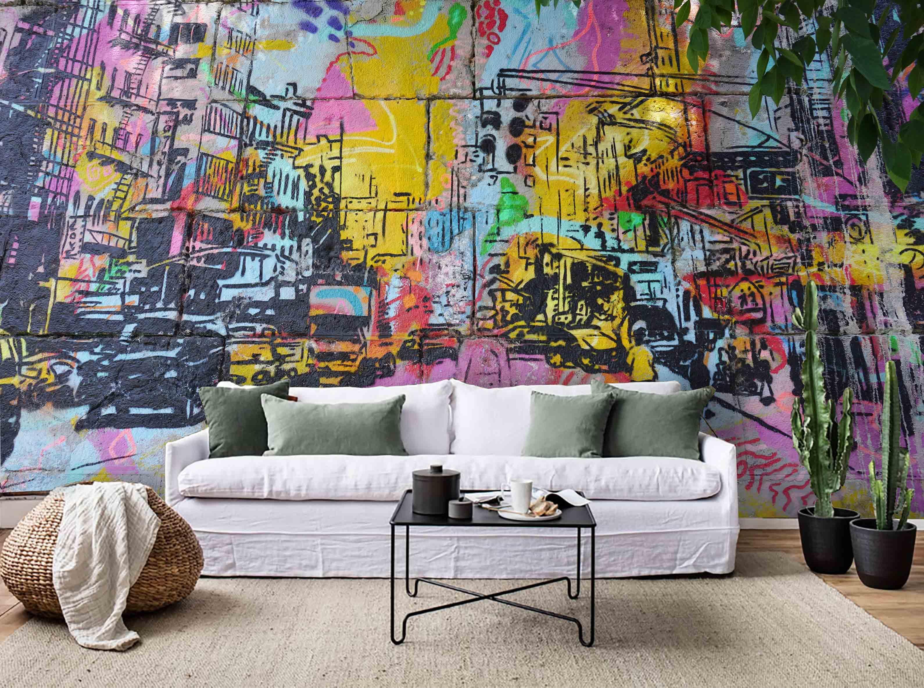 3D Abstract Color City Wall Mural Wallpaper 59- Jess Art Decoration