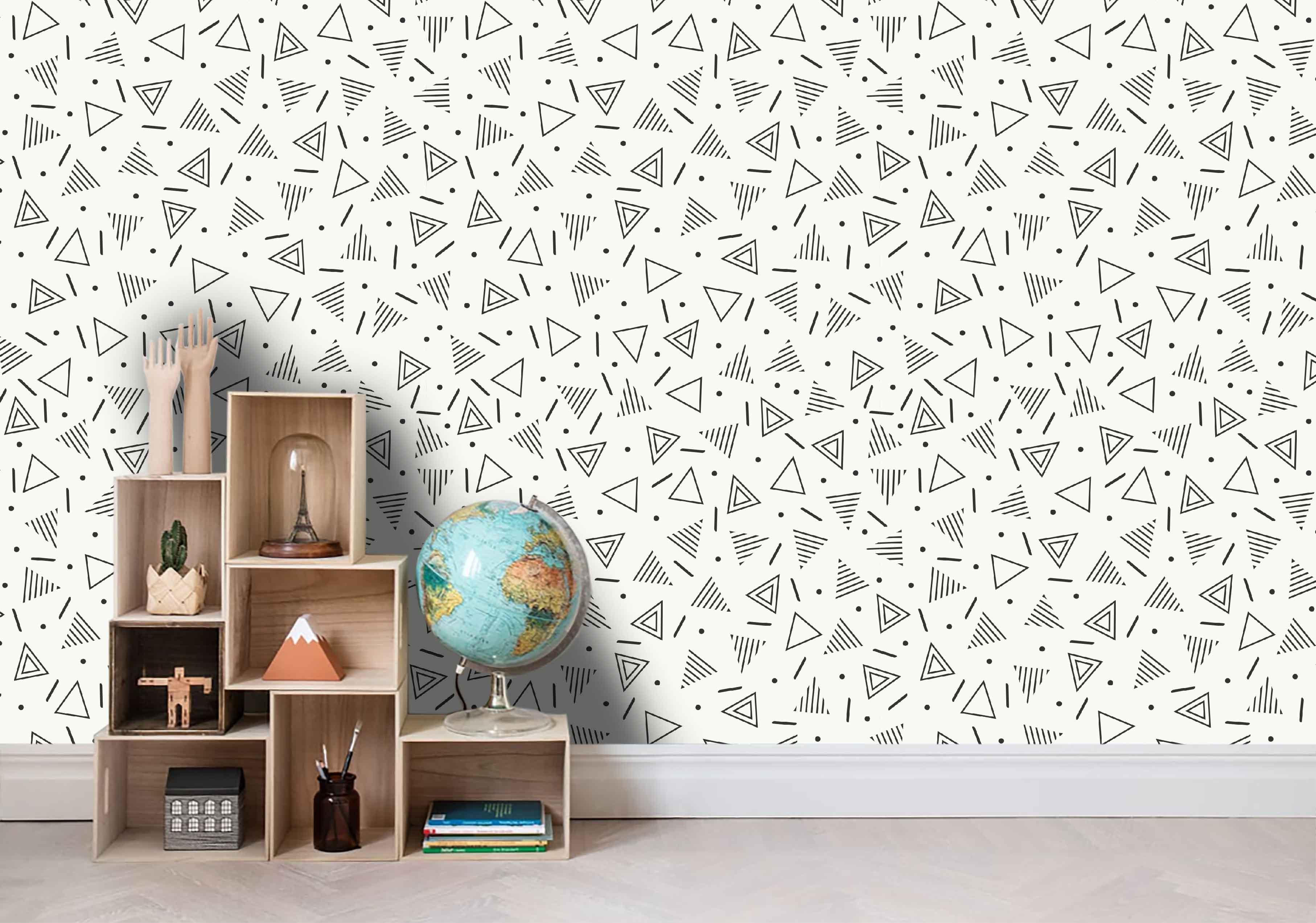3D Black White Geometric Pattern  Wall Mural Wallpaper 19- Jess Art Decoration