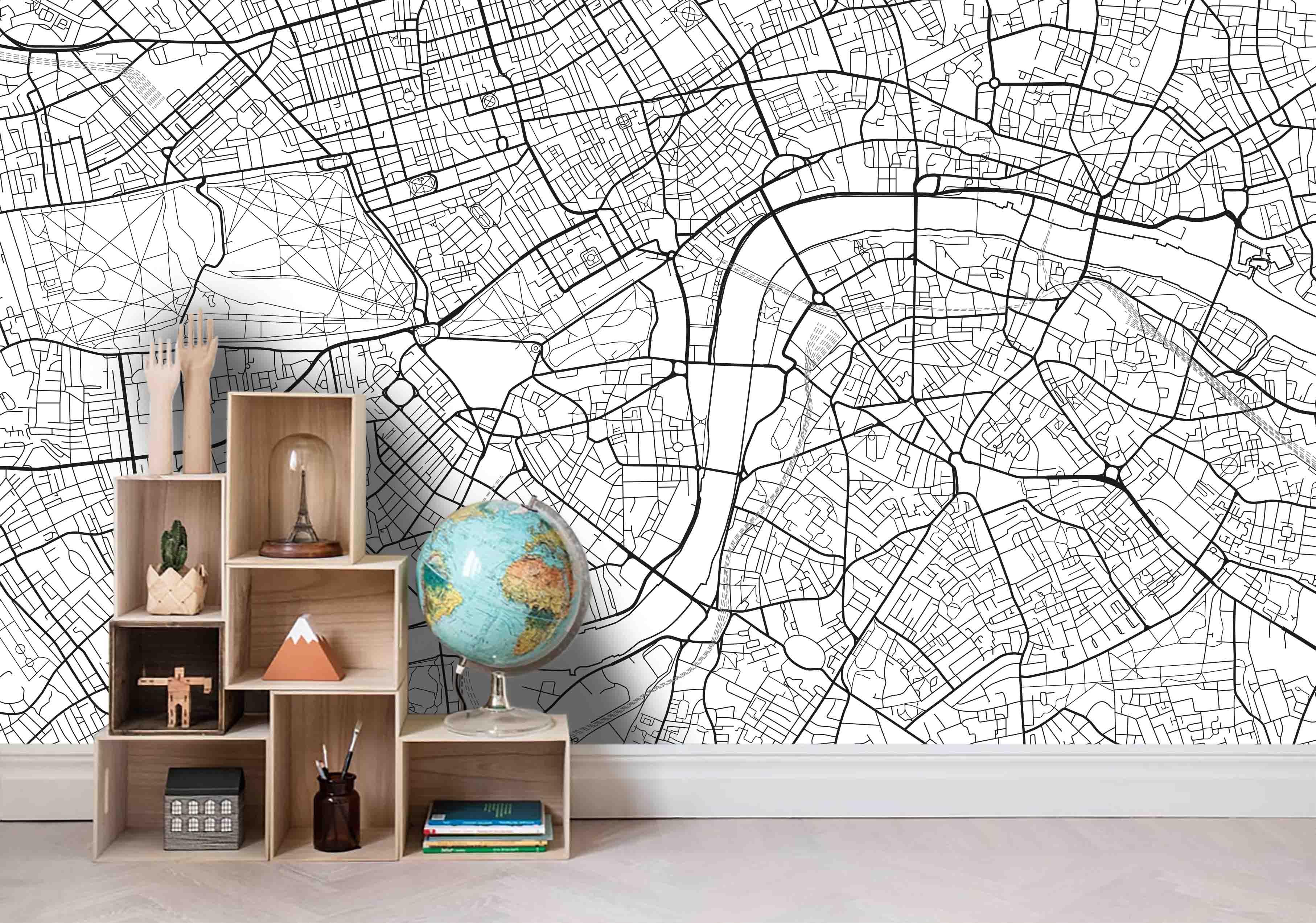 3D City Traffic Map Wall Mural Wallpaper LQH 15- Jess Art Decoration