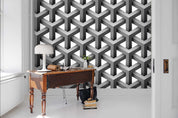 3D Black White Space Geometry Wall Mural Wallpaper 45- Jess Art Decoration
