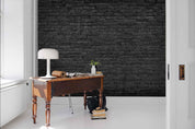3D Black Brick Wall Texture Wall Mural Wallpaper LQH 129- Jess Art Decoration