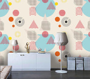 3D Color Square Irregular Geometry Figure Pattern Wall Mural Wallpaper 81- Jess Art Decoration