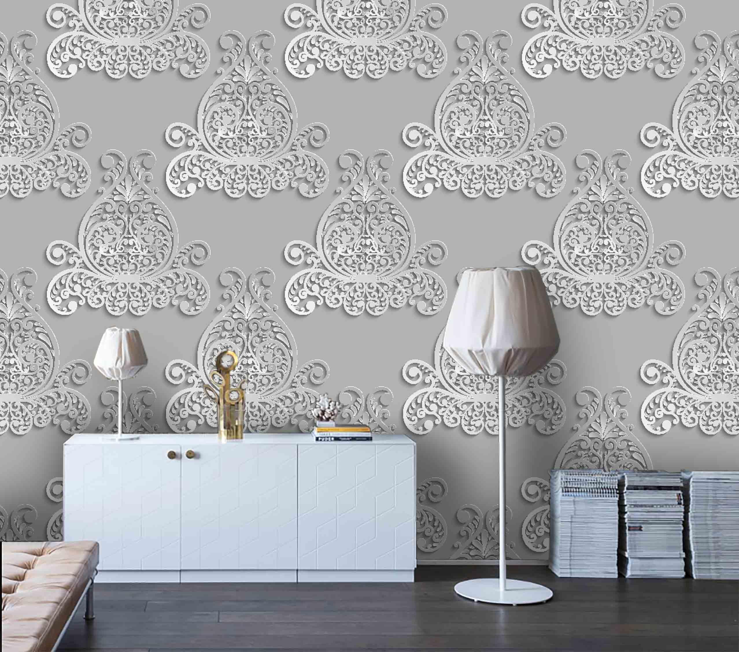3D Black White Pattern Relief Effect Wall Mural Wallpaper 65- Jess Art Decoration