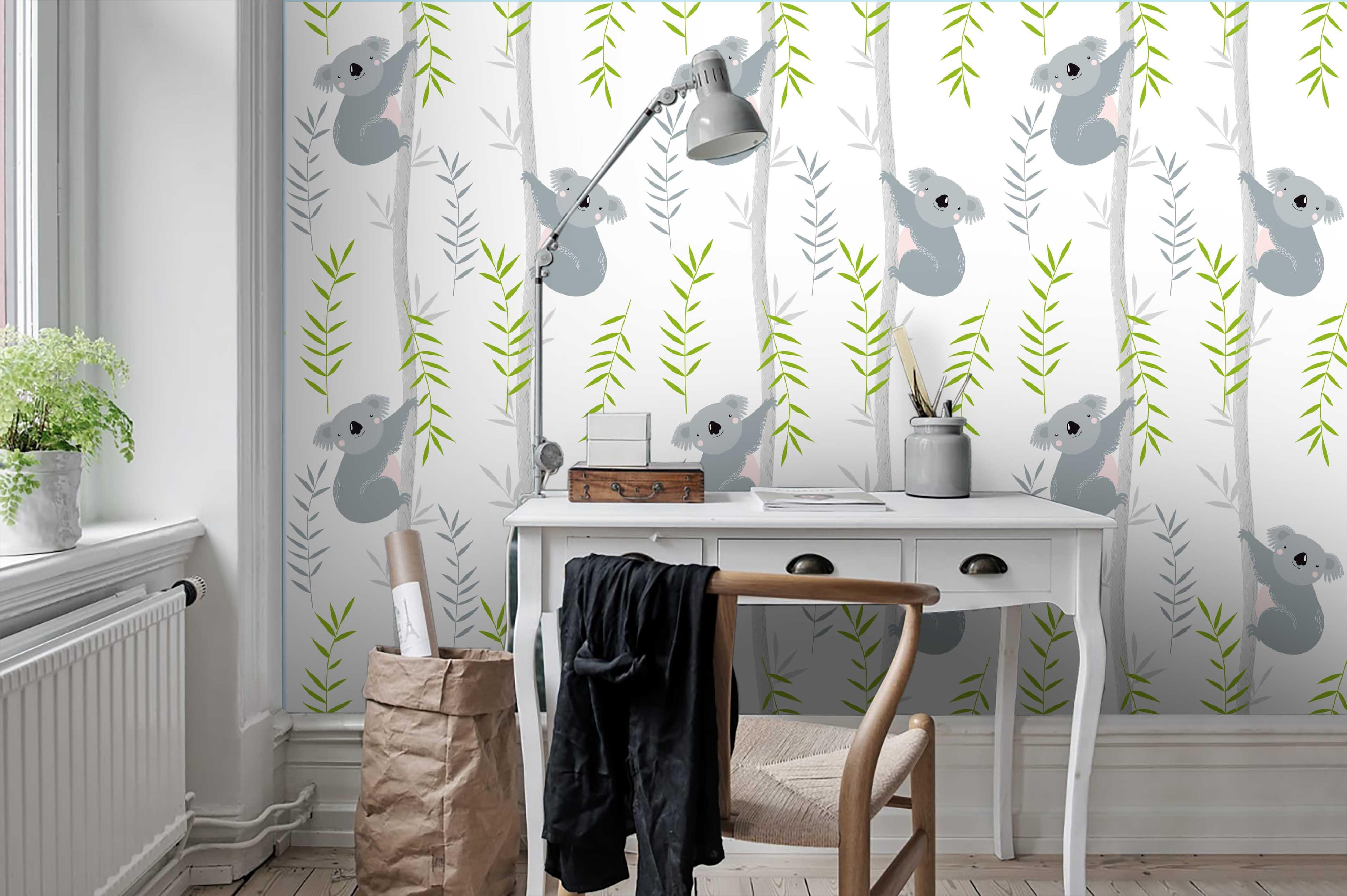 3D Cartoon Koala Wall Mural Wallpaper 73- Jess Art Decoration