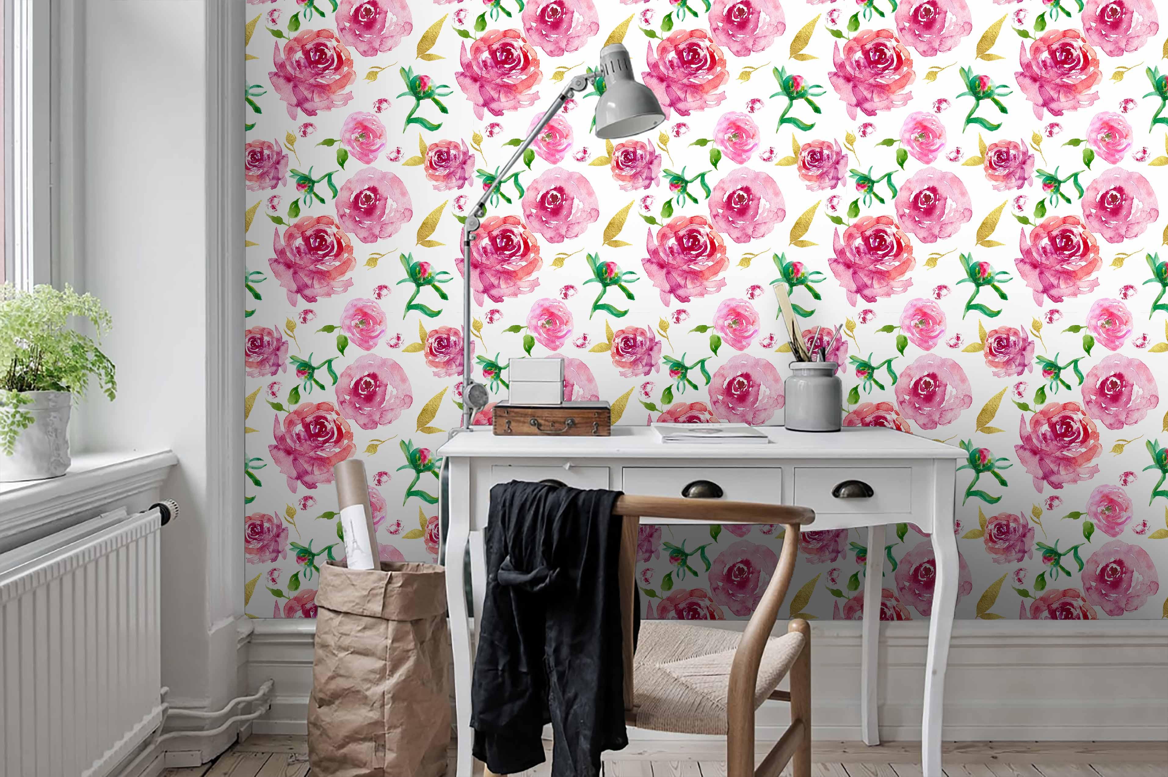 3D Red Peony Pattern Wall Mural Wallpaper 127- Jess Art Decoration