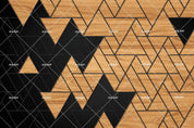 3D Wooden Black Triangle Splice Wall Mural Wallpaper 40- Jess Art Decoration