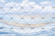 3D Blue Sky White Clouds Marble Wall Mural Wallpaper 41- Jess Art Decoration
