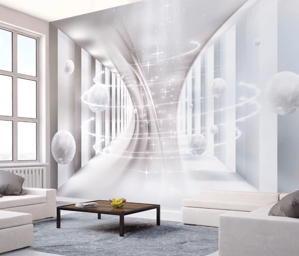 3D Ball Space Shine Wall Mural Wallpaper 339- Jess Art Decoration