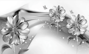 3D Black Floral Butterfly Silk Wall Mural Wallpaper 263- Jess Art Decoration