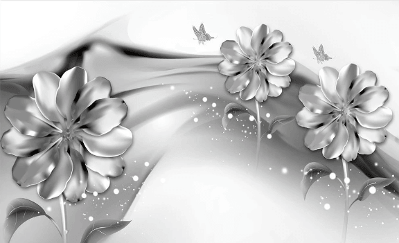 3D Black Floral Butterfly Silk Wall Mural Wallpaper 263- Jess Art Decoration