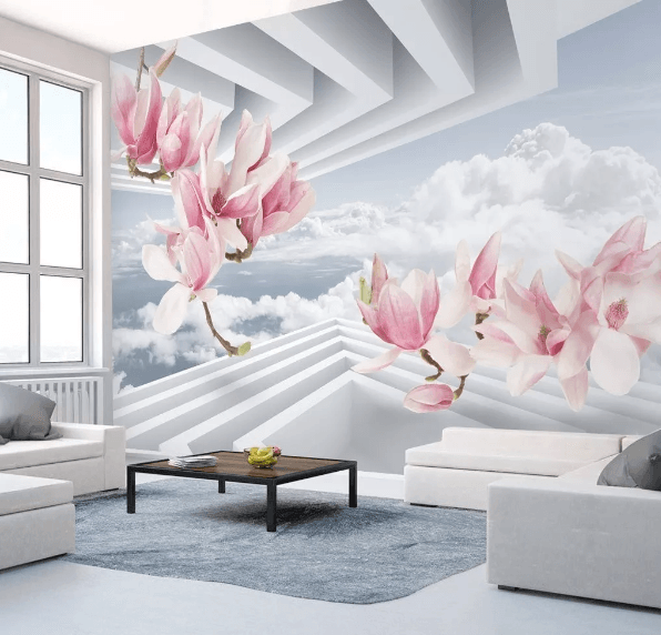 3D Magnolia Clouds Space Wall Mural Wallpaper 249- Jess Art Decoration