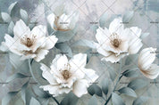 3D Watercolor White Floral Wall Mural Wallpaper 76- Jess Art Decoration