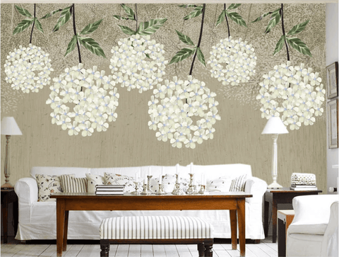 3D Hydrangea Flower Wall Mural Wallpaper 1862- Jess Art Decoration
