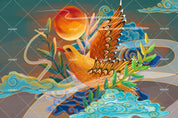 3D Chinese Style Sun Bird Cloud Wall Mural Wallpaper WJ 3348- Jess Art Decoration