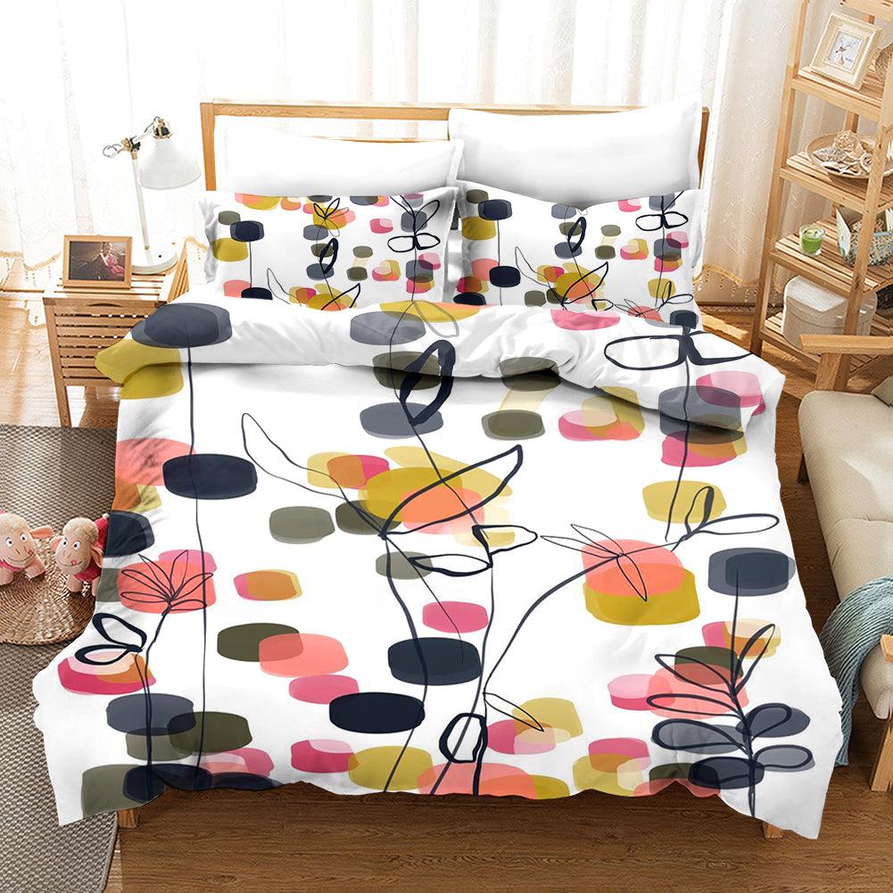 3D Watercolor Floral Quilt Cover Set Bedding Set Duvet Cover Pillowcases 22- Jess Art Decoration