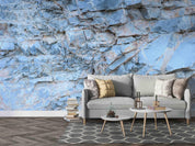 3D Blue Rock Texture blue stone rock texture wall mural wallpaper for dining room - view 4