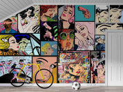 3D Anime Poster Collage anime poster collage wall wall mural wallpaper for teen room - view 3