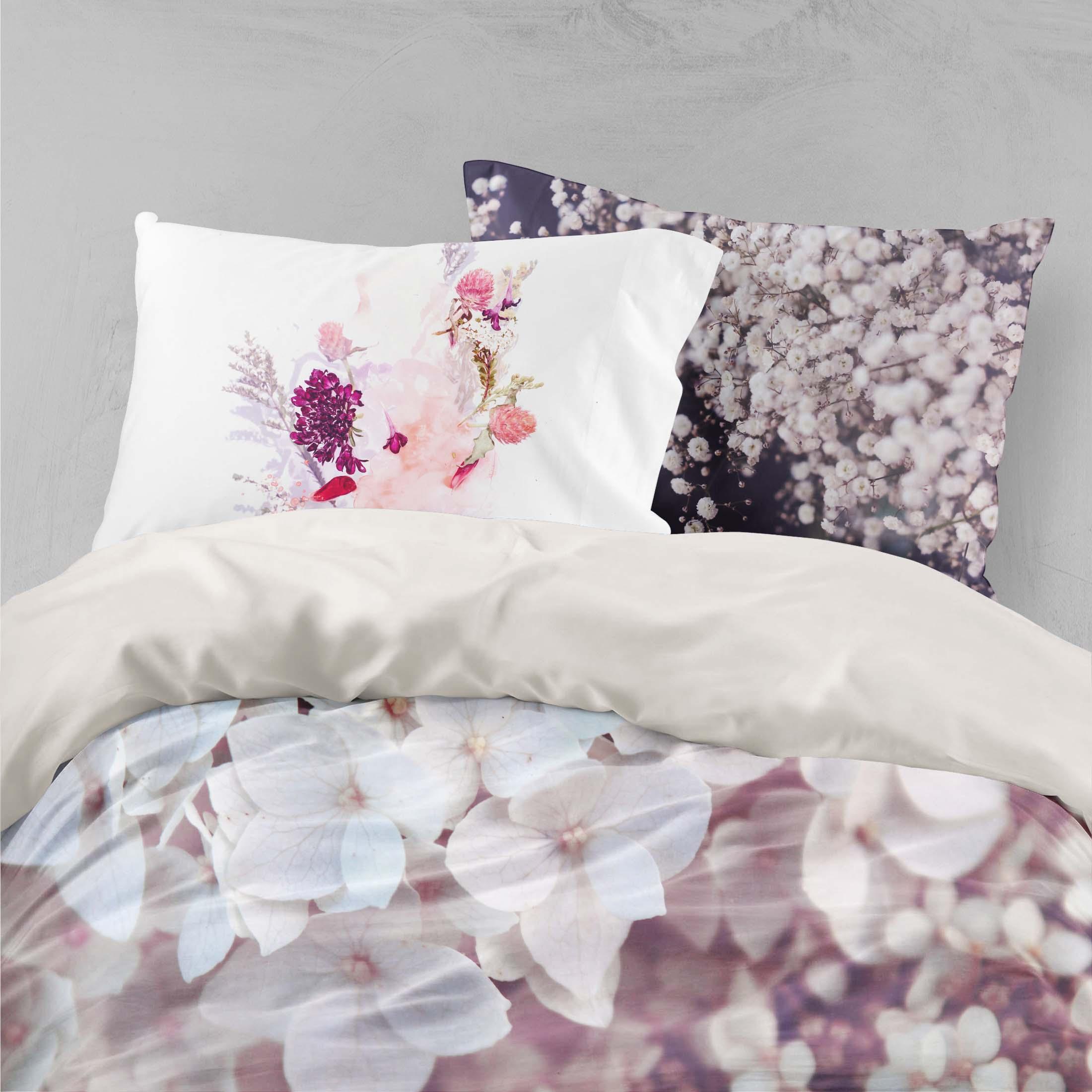 3D White Flowers Quilt Cover Set Bedding Set Pillowcases 16- Jess Art Decoration