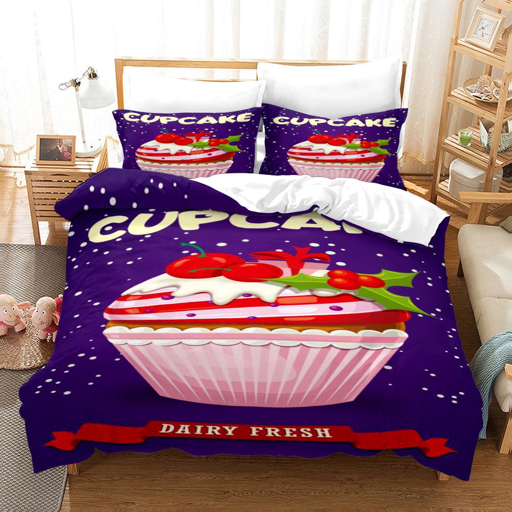 3D Merry Christmas Sweet Gift Quilt Cover Set Bedding Set Duvet Cover Pillowcases JN 3041- Jess Art Decoration