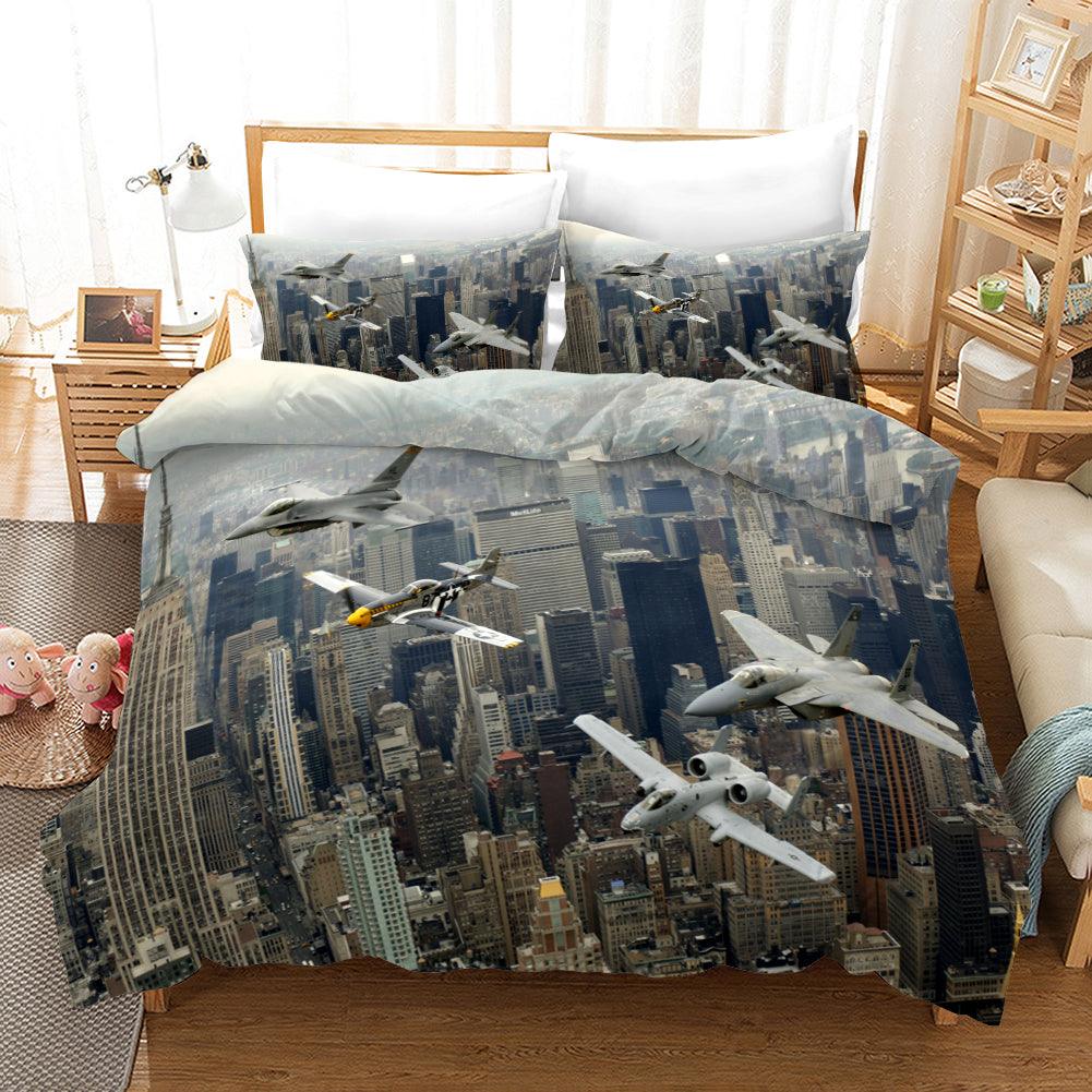 3D City Fighter Quilt Cover Set Bedding Set Pillowcases 140- Jess Art Decoration