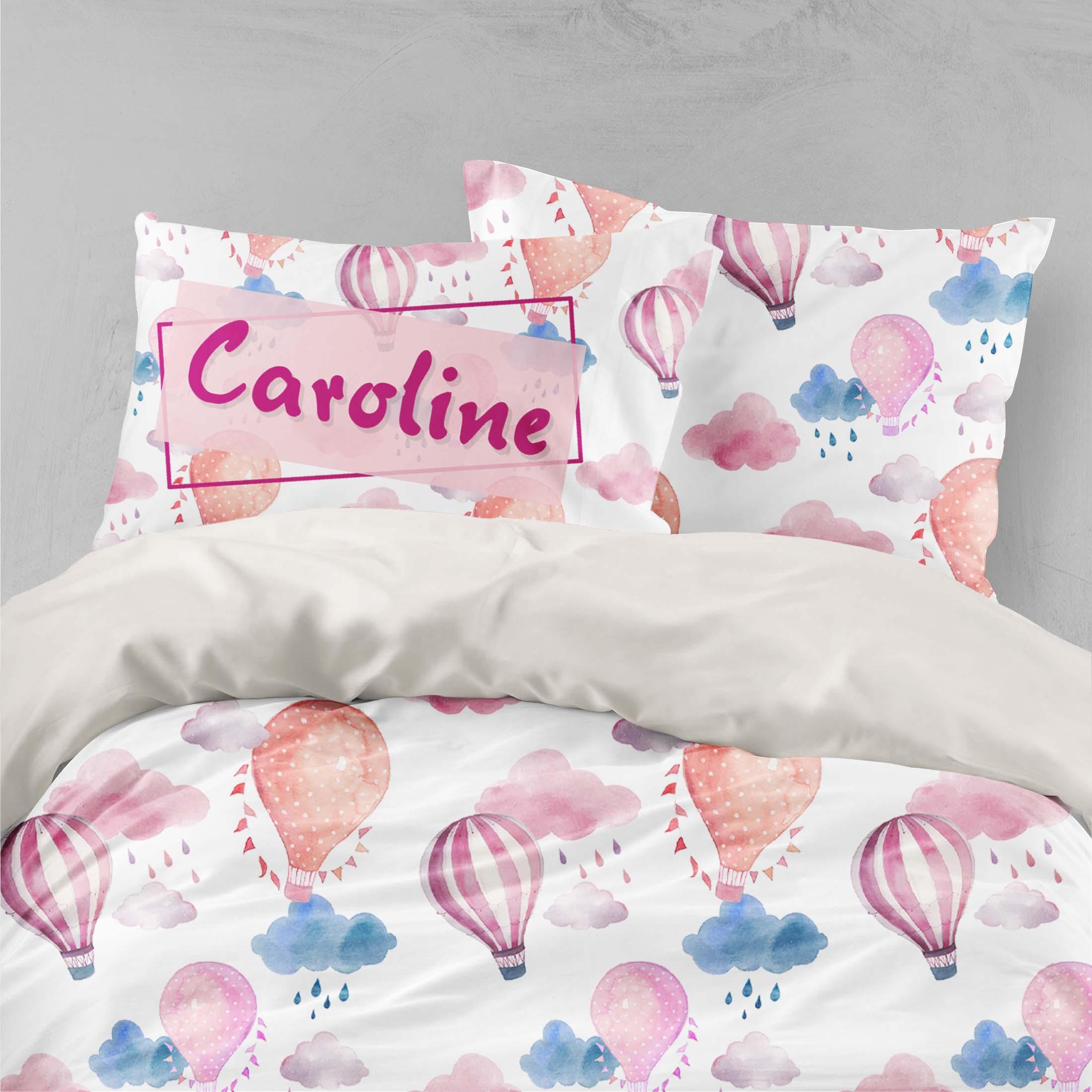 3D Hot Air Balloon Pink Quilt Cover Set Bedding Set Pillowcases 63- Jess Art Decoration