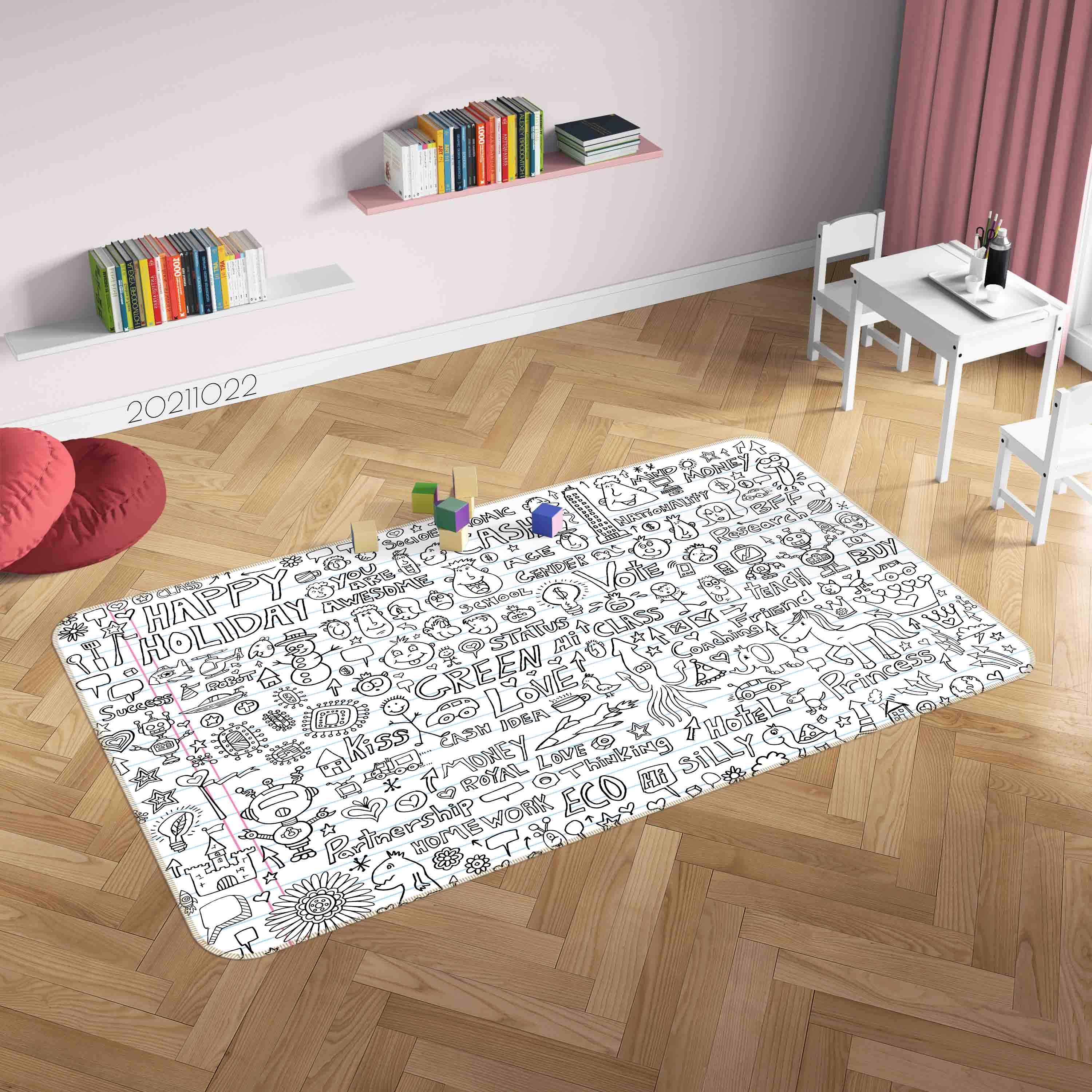 3D Kids Funny Illustration Doodle Non-Slip Rug Mat 69- Jess Art Decoration
