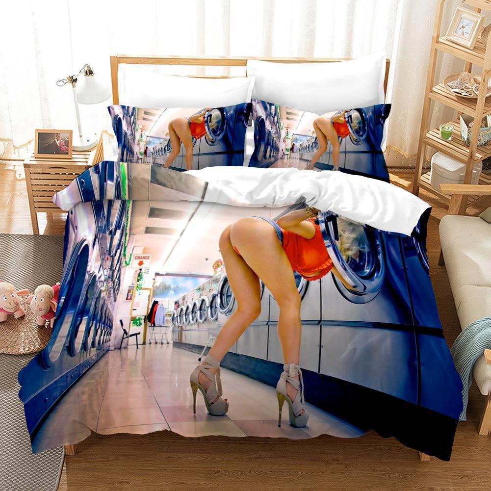 3D Bikini Girl Quilt Cover Set Bedding Set Duvet Cover Pillowcases A050 LQH- Jess Art Decoration