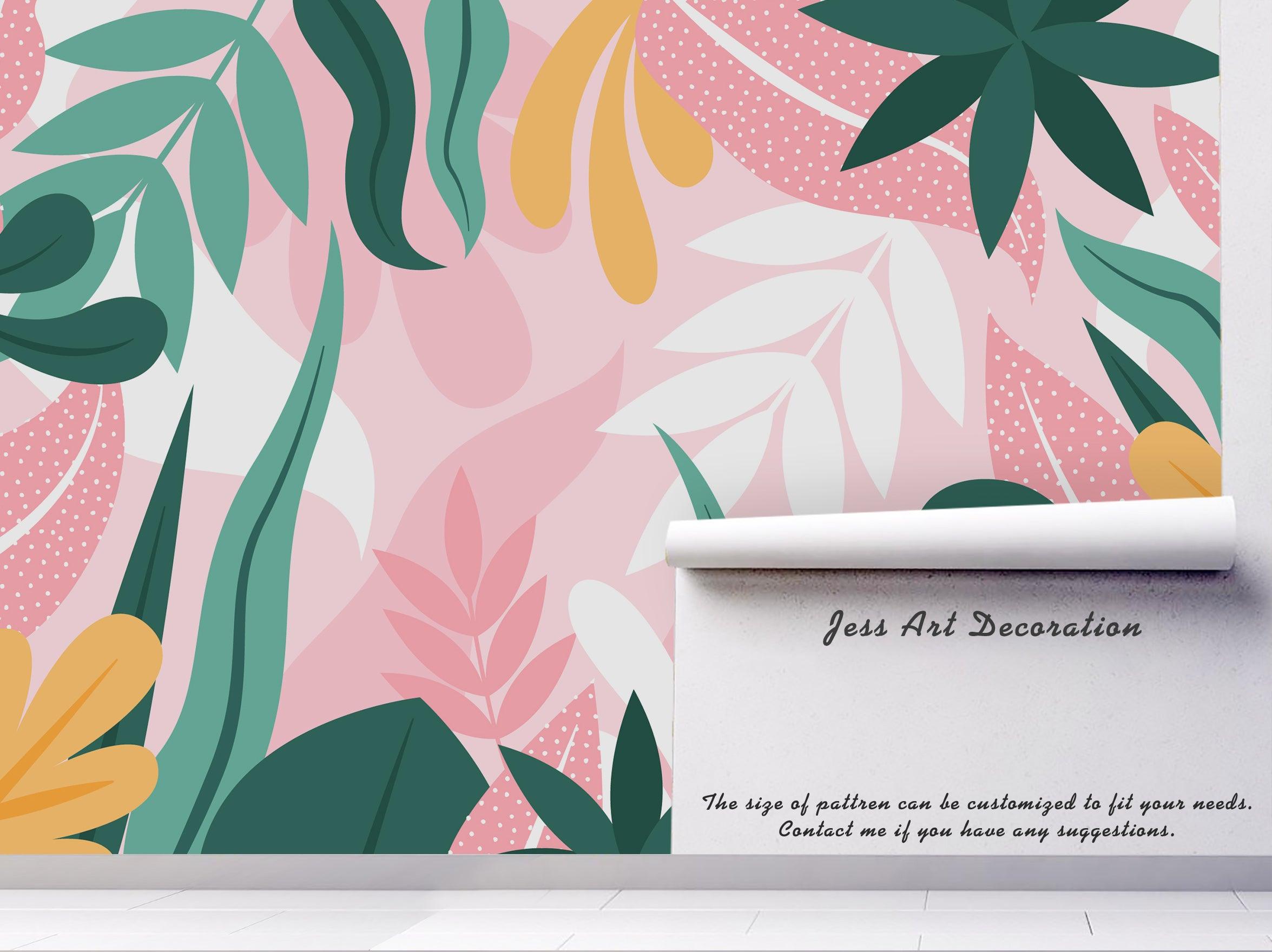 3D Watercolor Green Leaves Wall Mural Wallpaper 35- Jess Art Decoration