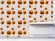 3D Hand Drawn Halloween Pumpkin Wall Mural Wallpaper LQH 455- Jess Art Decoration
