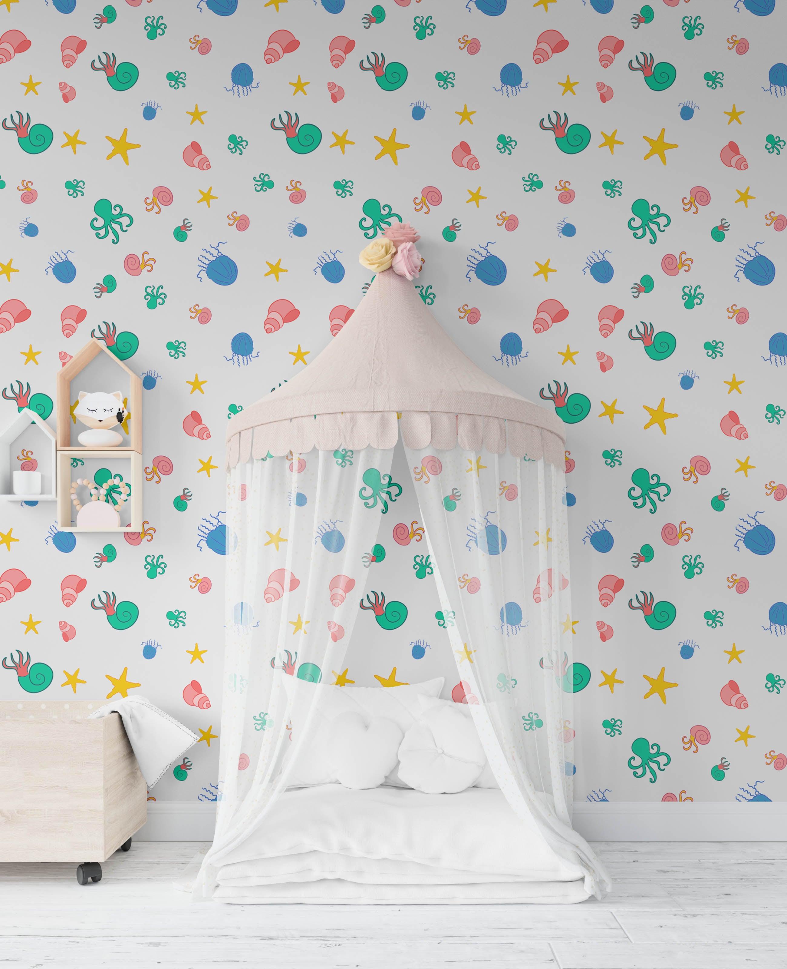 3D Cartoon Marine Life Wall Mural Wallpaper 144- Jess Art Decoration