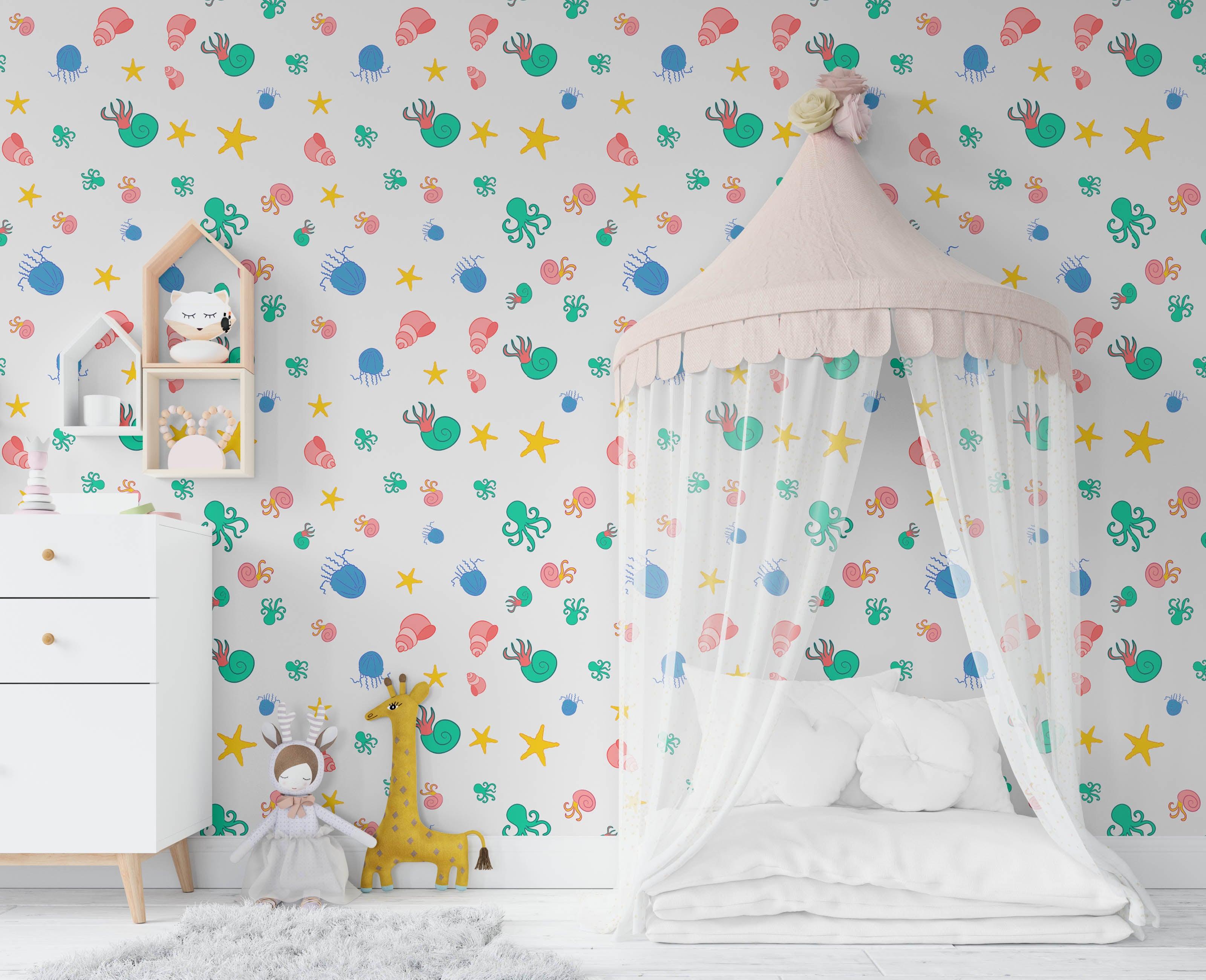 3D Cartoon Marine Life Wall Mural Wallpaper 144- Jess Art Decoration