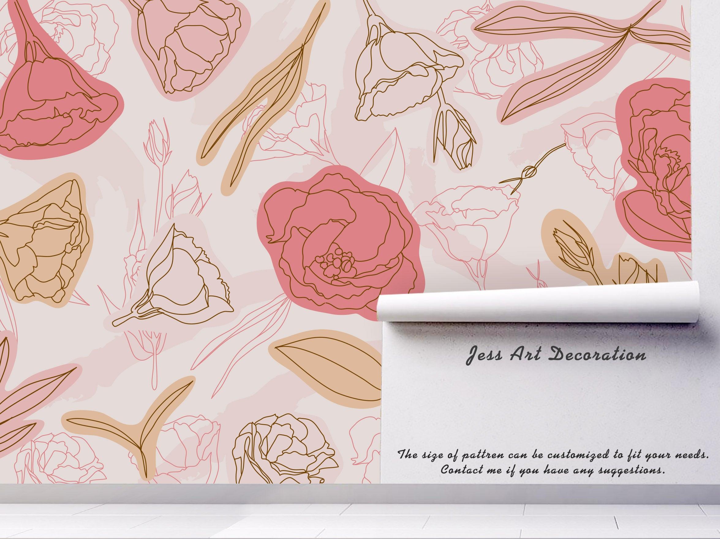 3D Watercolor Pink Floral Wall Mural Wallpaper 42- Jess Art Decoration