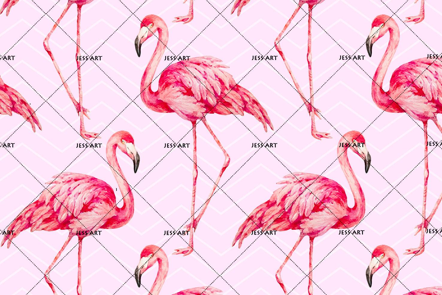 3D Flamingo Pink Wall Mural Wallpaper 7- Jess Art Decoration