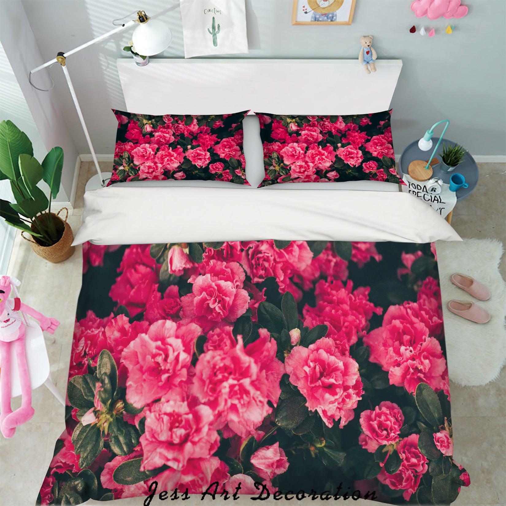 3D Red Rose Floral Quilt Cover Set Bedding Set Pillowcases 29- Jess Art Decoration