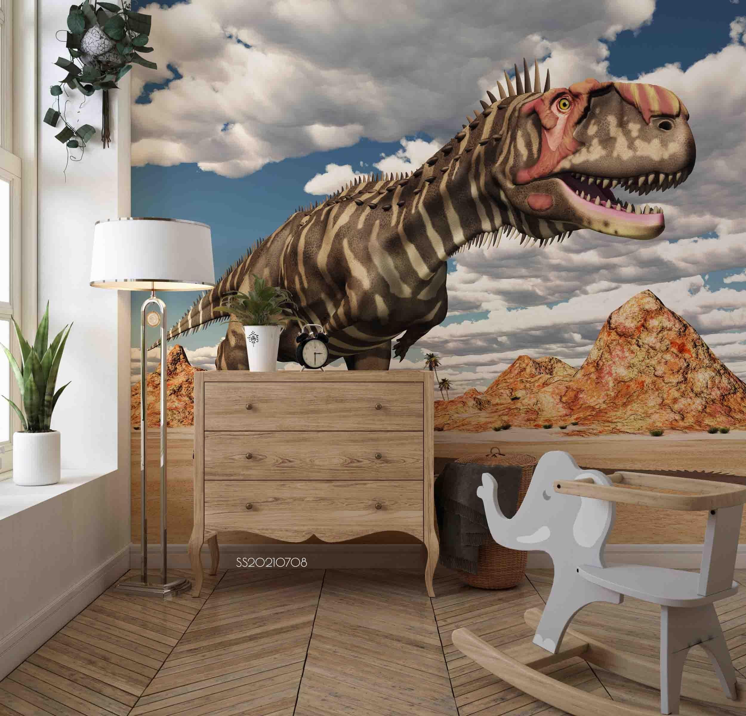 3D Sky Cloud Animal Dinosaur Wall Mural Wallpaper LQH 13- Jess Art Decoration