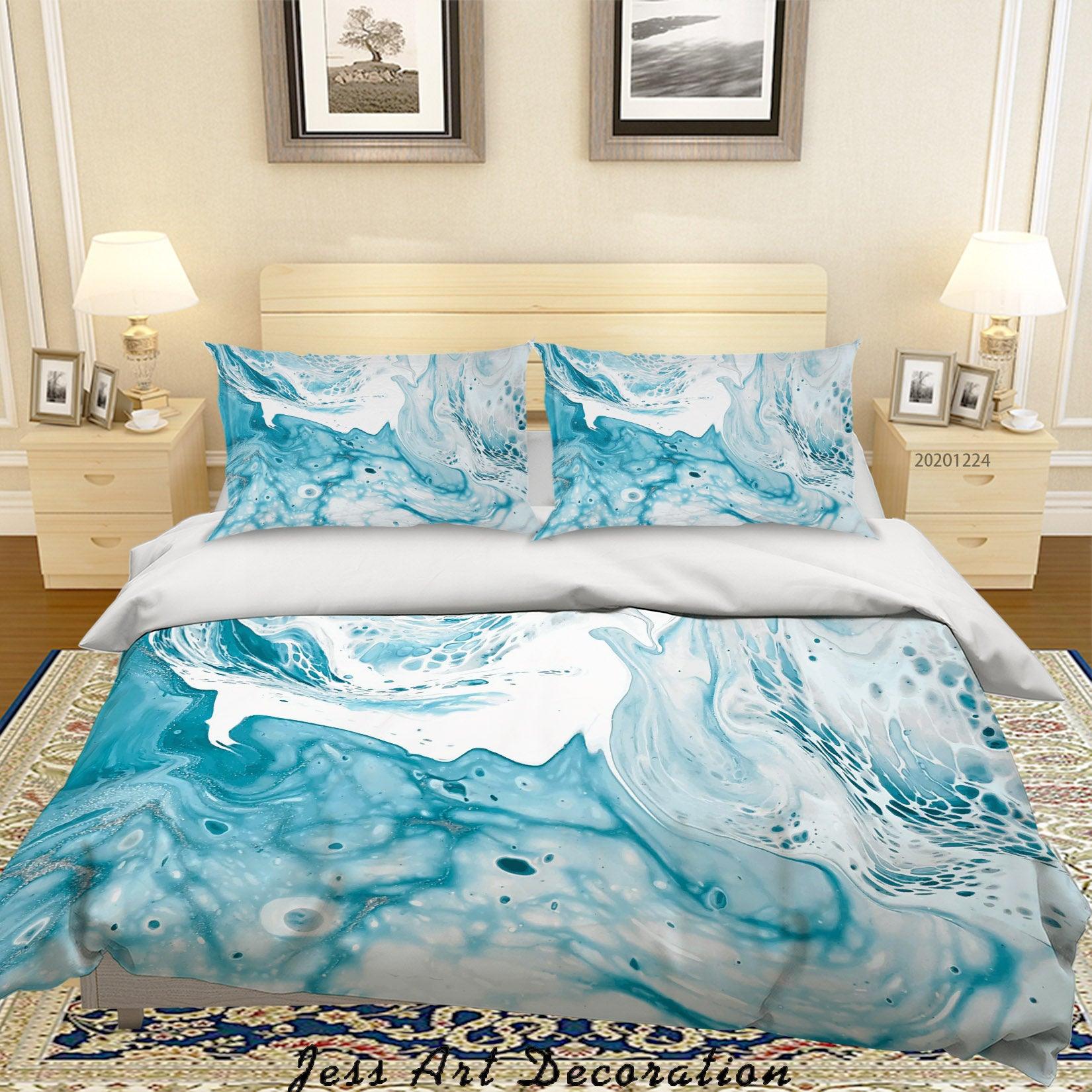 3D Watercolor Marble Texture Quilt Cover Set Bedding Set Duvet Cover Pillowcases 162 LQH- Jess Art Decoration