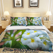 3D White Floral Pattern Quilt Cover Set Bedding Set Duvet Cover Pillowcases 295- Jess Art Decoration