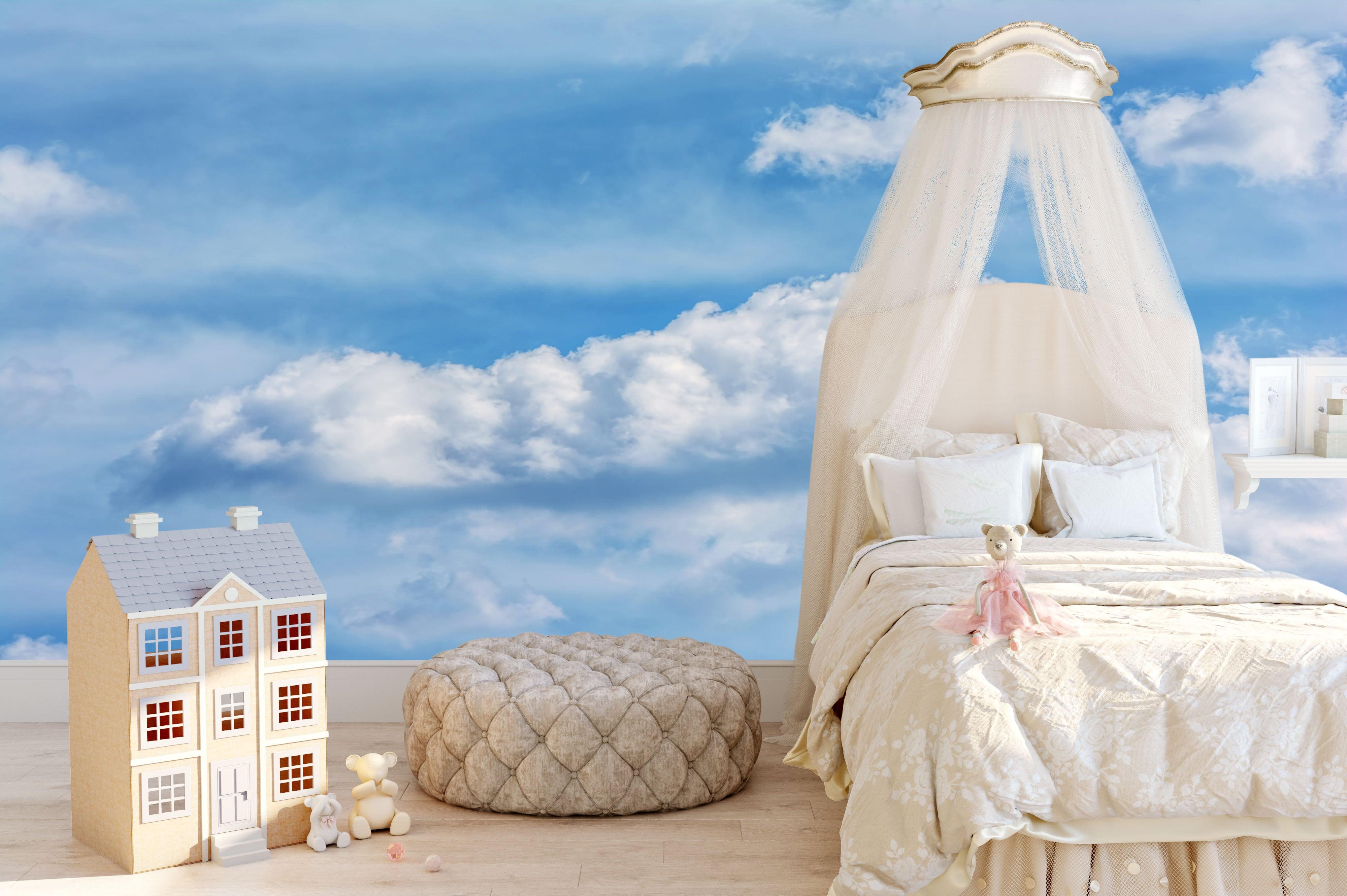 3D Blue Sky White Cloud Wall Mural Wallpaper 104- Jess Art Decoration