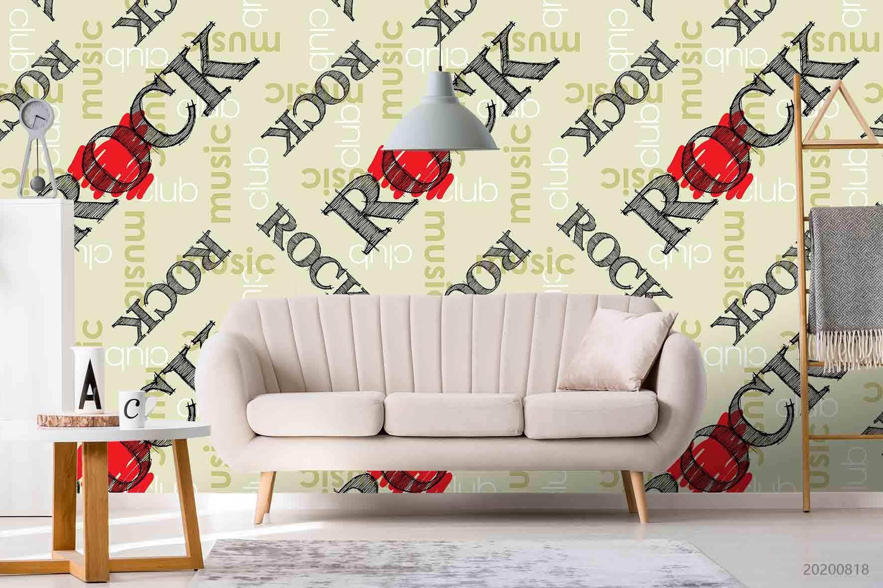 3D Vintage Letter Pattern Wall Mural Wallpaper LXL 1137- Jess Art Decoration
